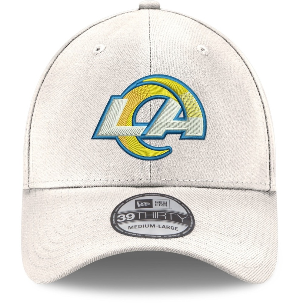 SOLD - Los Angeles Rams New Era LA Logo Iced II 39THIRTY Flex Hat White Large/X- - Picture 2 of 4